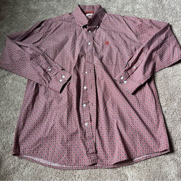 Cinch Men's Large Western Button-up Long Sleeve Shirt - Picture 1 of 7